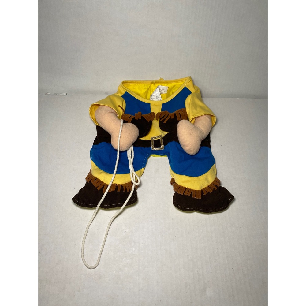 Michaels Cowboy Pet Costume Blue Yellow Lasso Fringe Large‎ Halloween Dog Outfit